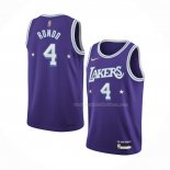 Maillot Los Angeles Lakers Rajon Rondo NO 4 Ville Edition 2021-22 Volet