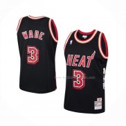 Maillot Miami Heat Dwyane Wade NO 3 2006 Finals MVP Retro Noir