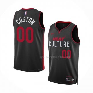 Maillot Miami Heat Personnalise Ville 2023-24 Noir