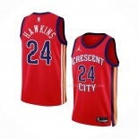 Maillot New Orleans Pelicans Jordan Hawkins NO 24 Statement 2023-24 Rouge