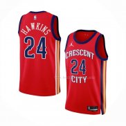 Maillot New Orleans Pelicans Jordan Hawkins NO 24 Statement 2023-24 Rouge