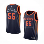 Maillot New York Knicks Isaiah Hartenstein NO 55 Statement 2022-23 Noir