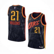 Maillot Oklahoma City Thunder Aaron Wiggins NO 21 Ville 2023-24 Noir