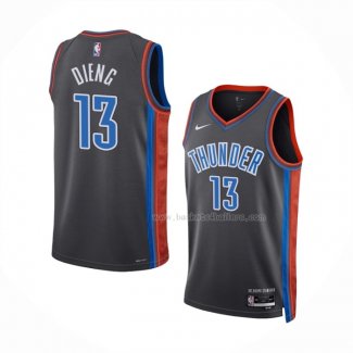 Maillot Oklahoma City Thunder Ousmane Dieng NO 13 Ville 2022-23 Gris