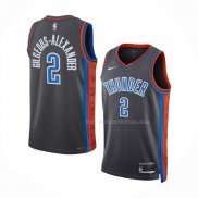 Maillot Oklahoma City Thunder Shai Gilgeous-Alexander NO 2 Ville 2022-23 Gris