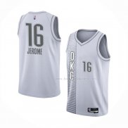 Maillot Oklahoma City Thunder Ty Jerome NO 16 Ville 2021-22 Blanc