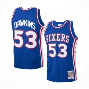 Maillot Philadelphia 76ers Darryl Dawkins NO 53 Mitchell & Ness 1976-77 Bleu