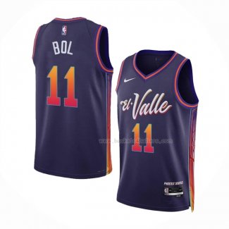 Maillot Phoenix Suns Bol Bol NO 11 Ville 2023-24 Volet