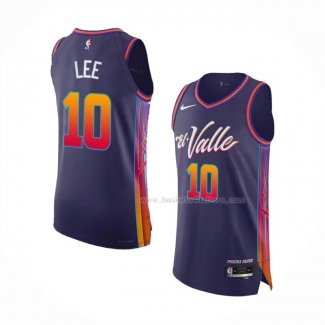 Maillot Phoenix Suns Damion Lee NO 10 Ville Authentique 2023-24 Volet