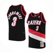 Maillot Portland Trail Blazers Damon Stoudamire NO 3 Hardwood Classics Throwback Noir