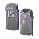 Maillot Sacramento Kings Davion Mitchell NO 15 Ville 2022-23 Gris