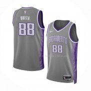 Maillot Sacramento Kings Neemias Queta NO 88 Ville 2022-23 Gris