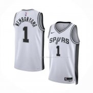 Maillot San Antonio Spurs Victor Wembanyama NO 1 Association 2022-23 Blanc