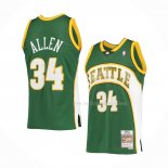 Maillot Seattle Supersonics Ray Allen NO 34 Mitchell & Ness 2006-07 Vert