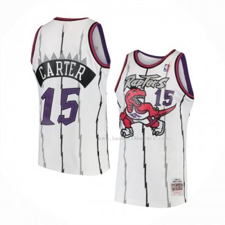 Maillot Toronto Raptors Vince Carter NO 15 Mitchell & Ness 1998-99 Blanc