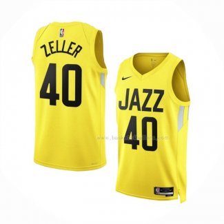 Maillot Utah Jazz Cody Zeller NO 40 Icon 2022-23 Jaune