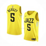 Maillot Utah Jazz Malik Beasley NO 5 Icon 2022-23 Jaune