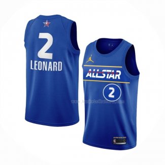 Maillot All Star 2021 Los Angeles Clippers Kawhi Leonard NO 2 Bleu