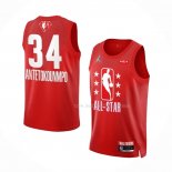 Maillot All Star 2022 Milwaukee Bucks Giannis Antetokounmpo NO 34 Granate