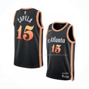 Maillot Atlanta Hawks Clint Capela NO 15 Ville 2022-23 Noir