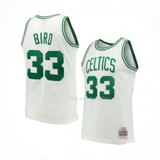 Maillot Boston Celtics Larry Bird NO 33 Mitchell & Ness 1985-86 Blanc