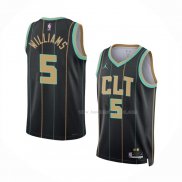 Maillot Charlotte Hornets Mark Williams NO 5 Ville 2022-23 Noir