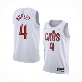 Maillot Cleveland Cavaliers Evan Mobley NO 4 Association 2022-23 Blanc