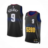 Maillot Denver Nuggets Justin Holiday NO 9 Ville 2023-24 Noir