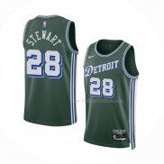 Maillot Detroit Pistons Isaiah Stewart NO 28 Ville 2022-23 Vert