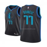 Maillot Enfant Dallas Mavericks Luka Doncic NO 77 Ville 2018-19 Bleu