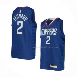 Maillot Enfant Los Angeles Clippers Kawhi Leonard NO 2 Icon Bleu