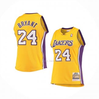 Maillot Enfant Los Angeles Lakers Kobe Bryant NO 24 Mitchell & Ness 2008-09 Jaune