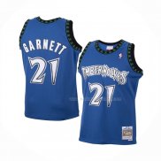 Maillot Enfant Minnesota Timberwolves Kevin Garnett NO 21 Hardwood Classics Throwback 2003-04 Bleu