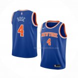 Maillot Enfant New York Knicks Derrick Rose NO 4 Icon Bleu