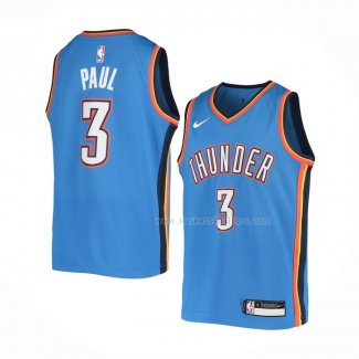 Maillot Enfant Oklahoma City Thunder Chris Paul NO 3 Icon Bleu