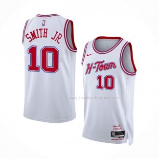 Maillot Houston Rockets Jabari Smith JR. NO 10 Ville 2023-24 Blanc