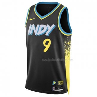 Maillot Indiana Pacers T.j. Mcconnell NO 9 Ville 2021-22 Bleu