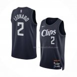 Maillot Los Angeles Clippers Kawhi Leonard NO 2 Ville 2023-24 Bleu