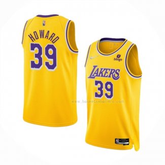 Maillot Los Angeles Lakers Dwight Howard NO 39 75th Anniversary 2021-22 Jaune