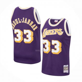 Maillot Los Angeles Lakers Kareem Abdul-jabbar NO 33 Mitchell & Ness 1983-84 Volet