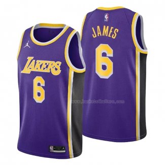 Maillot Los Angeles Lakers LeBron James NO 6 Statement 2020-21 Volet