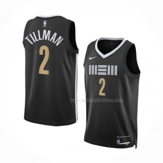 Maillot Memphis Grizzlies Xavier Tillman NO 2 Ville 2023-24 Noir