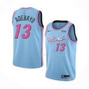 Maillot Miami Heat Bam Adebayo NO 13 Ville 2019-20 Bleu