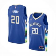 Maillot Milwaukee Bucks A.J. Green NO 20 Ville 2022-23 Bleu