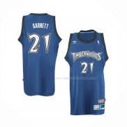 Maillot Minnesota Timberwolves Kevin Garnett NO 21 Retro Bleu