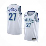 Maillot Minnesota Timberwolves Rudy Gobert NO 27 Classic 2023-24 Blanc