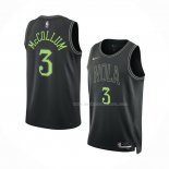 Maillot New Orleans Pelicans Cj Mccollum NO 3 Ville 2023-24 Noir