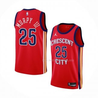 Maillot New Orleans Pelicans Trey Murphy III NO 25 Statement 2023-24 Rouge