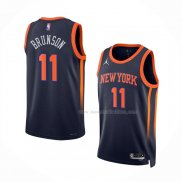 Maillot New York Knicks Jalen Brunson NO 11 Statement 2022-23 Noir