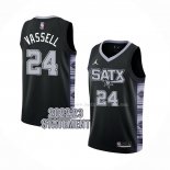 Maillot San Antonio Spurs Devin Vassell NO 24 Statement 2022-23 Noir